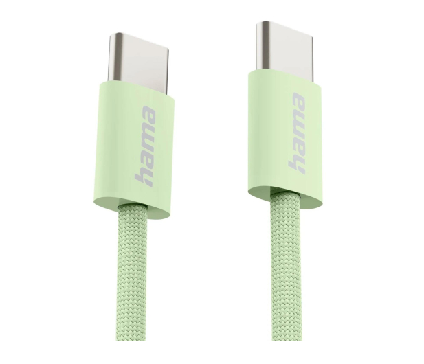 Hama Kabel ładujący USB-C-USB-C nylonowy 1m zielony - 1331324 - zdjęcie 2